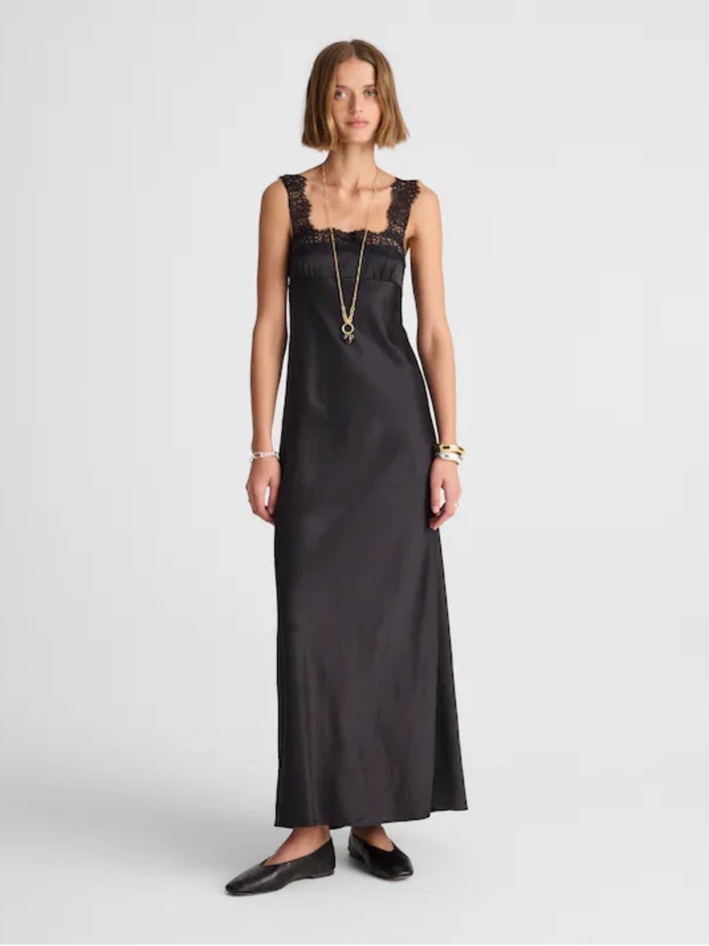 Alexa Chung for Madewell Courtney Satin Slip Dress